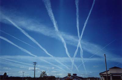 Chemtrails in the sky.